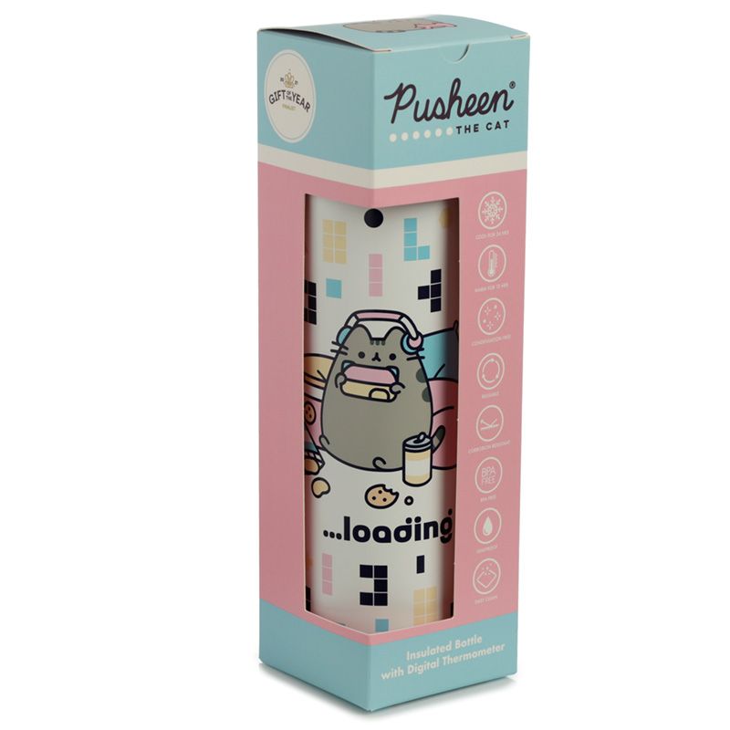 Pusheen the Cat Insulated Bottle with Digital Thermometer