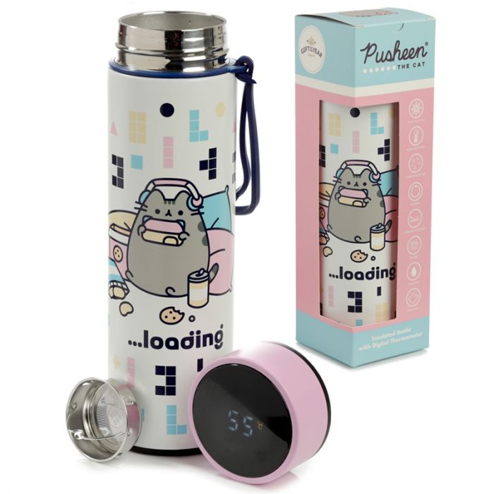 Pusheen the Cat Insulated Bottle with Digital Thermometer