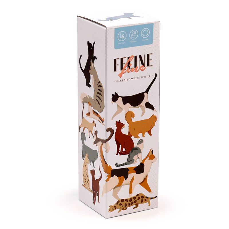 Karsto un auksto dzērienu pudele 500ml Feline Fine Cats Flip Top